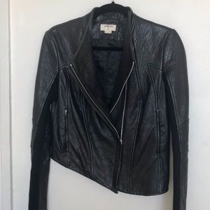 Helmet Lang Asymmetrical Hem Leather Jacket